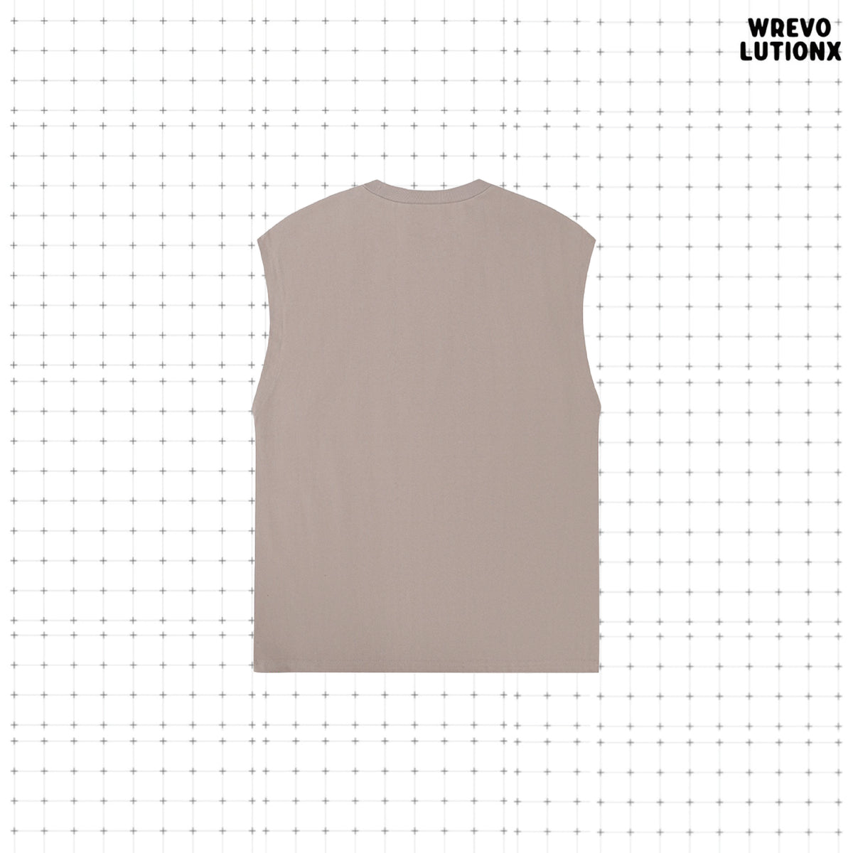 WREVOLUTIONX Classic Animals - Cement Gray Heavy-Weight Tank  (Horseshoe)