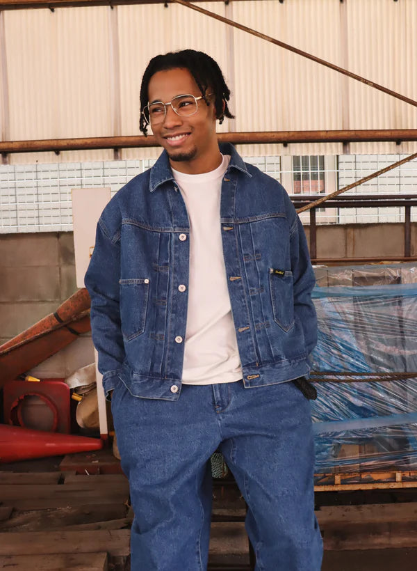 WOODBLOCK 2ND TYPE DENIM JACKET - LIGHT INDIGO