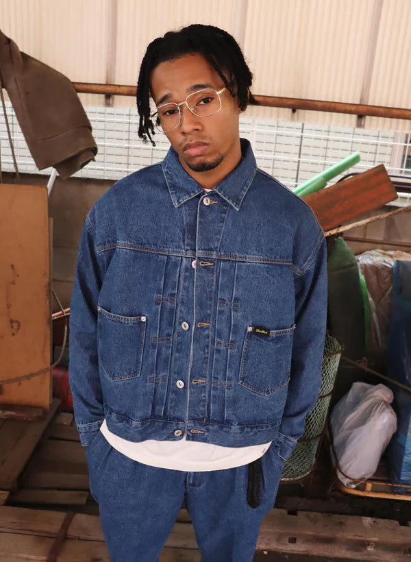 WOODBLOCK 2ND TYPE DENIM JACKET - LIGHT INDIGO