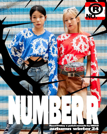 NUMBER R PEACE L/S PRINT TEE (RED)-NR_00001_S_RD