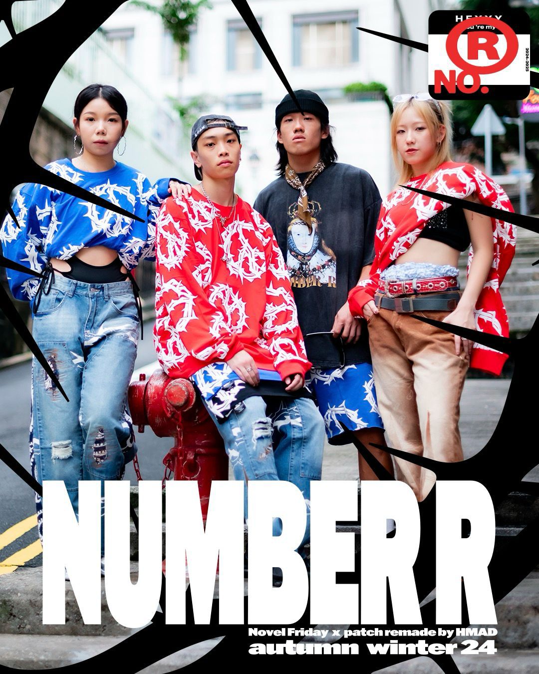 NUMBER R PEACE L/S PRINT TEE (WHITE)-NR_00001_S_WE