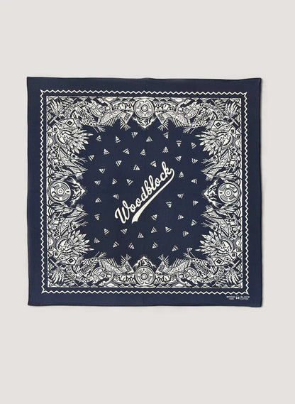 WOODBLOCK BANDANA SCARF