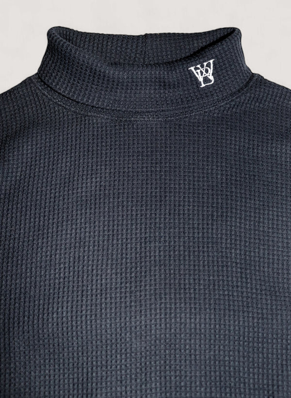 WOODBLOCK THERMAL TURTLE NECK - NAVY