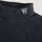WOODBLOCK THERMAL TURTLE NECK - NAVY