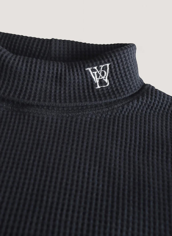 WOODBLOCK THERMAL TURTLE NECK - NAVY