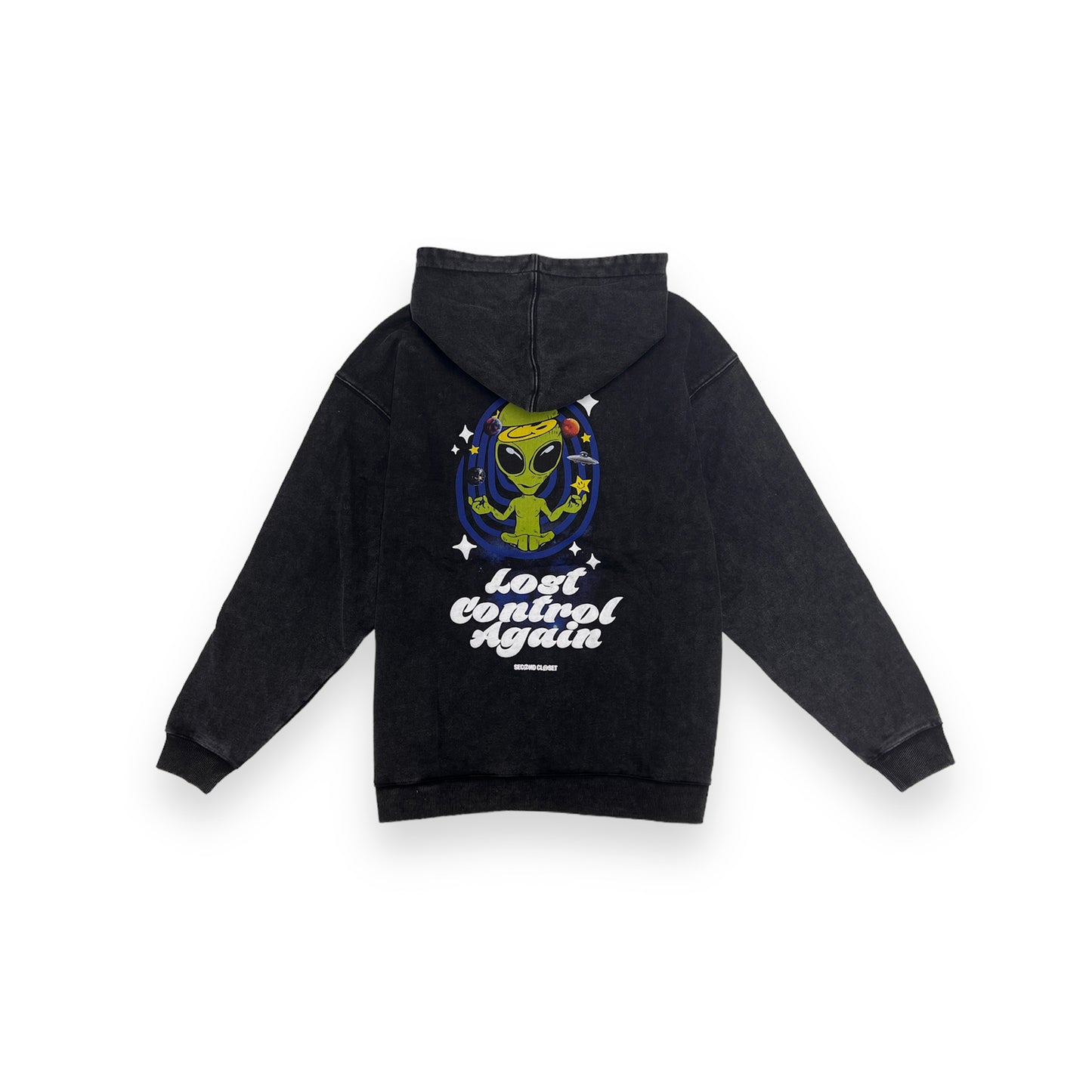 2ND CLOSET “LOST CONTROL” ACID WASHED HOODIE