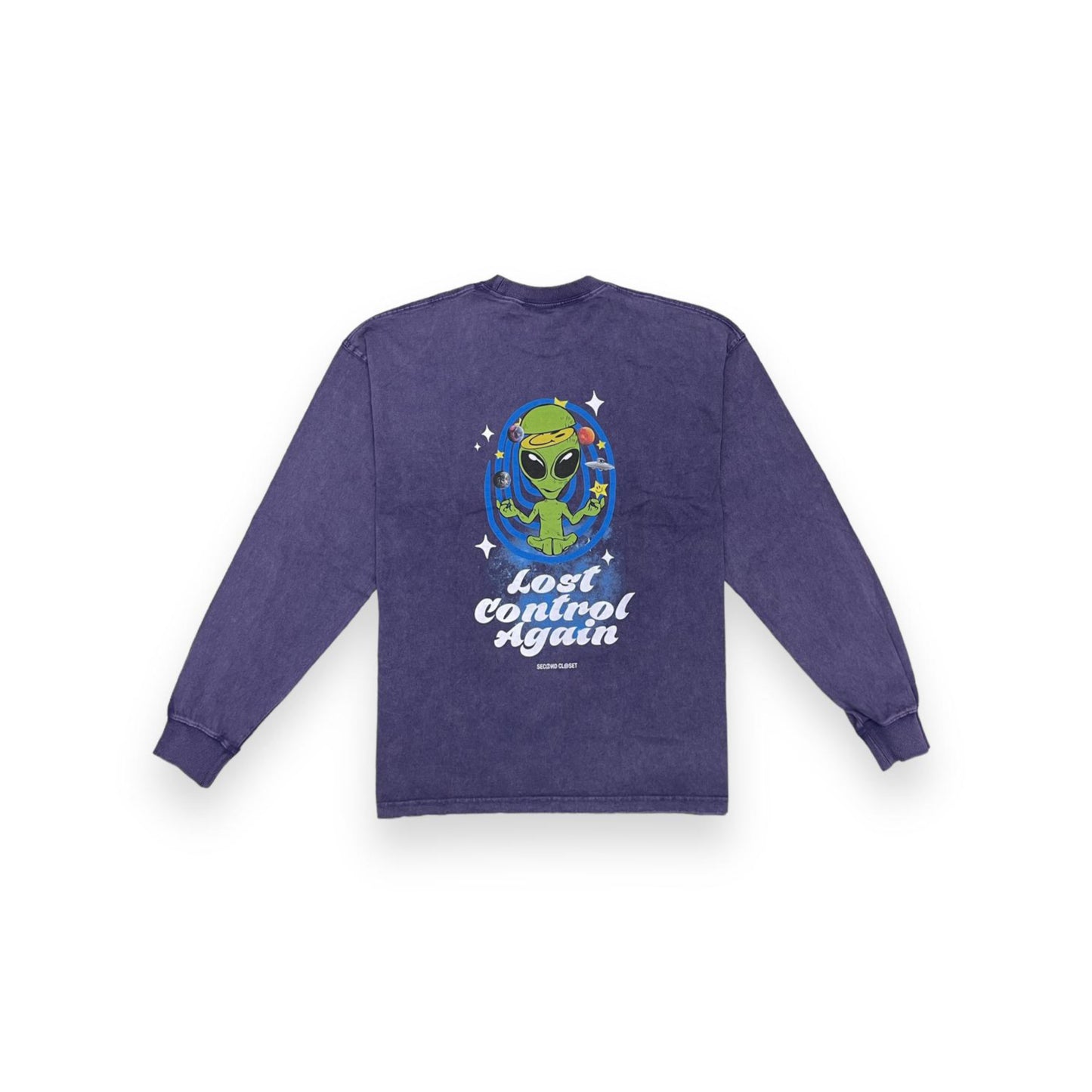 2ND CLOSET “LOST CONTROL” ACID WASHED L/S T-SHIRT