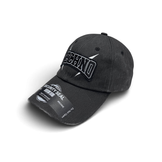 "TECHNO" WASHED DAMAGED CAP