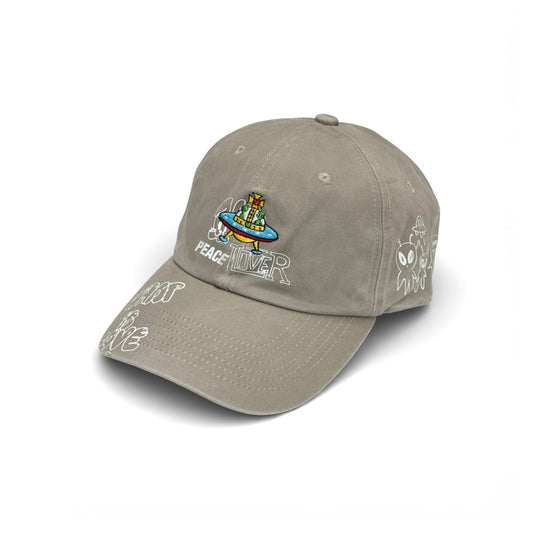 "PEACE LOVERS" GRIFFITTI UFO CAP