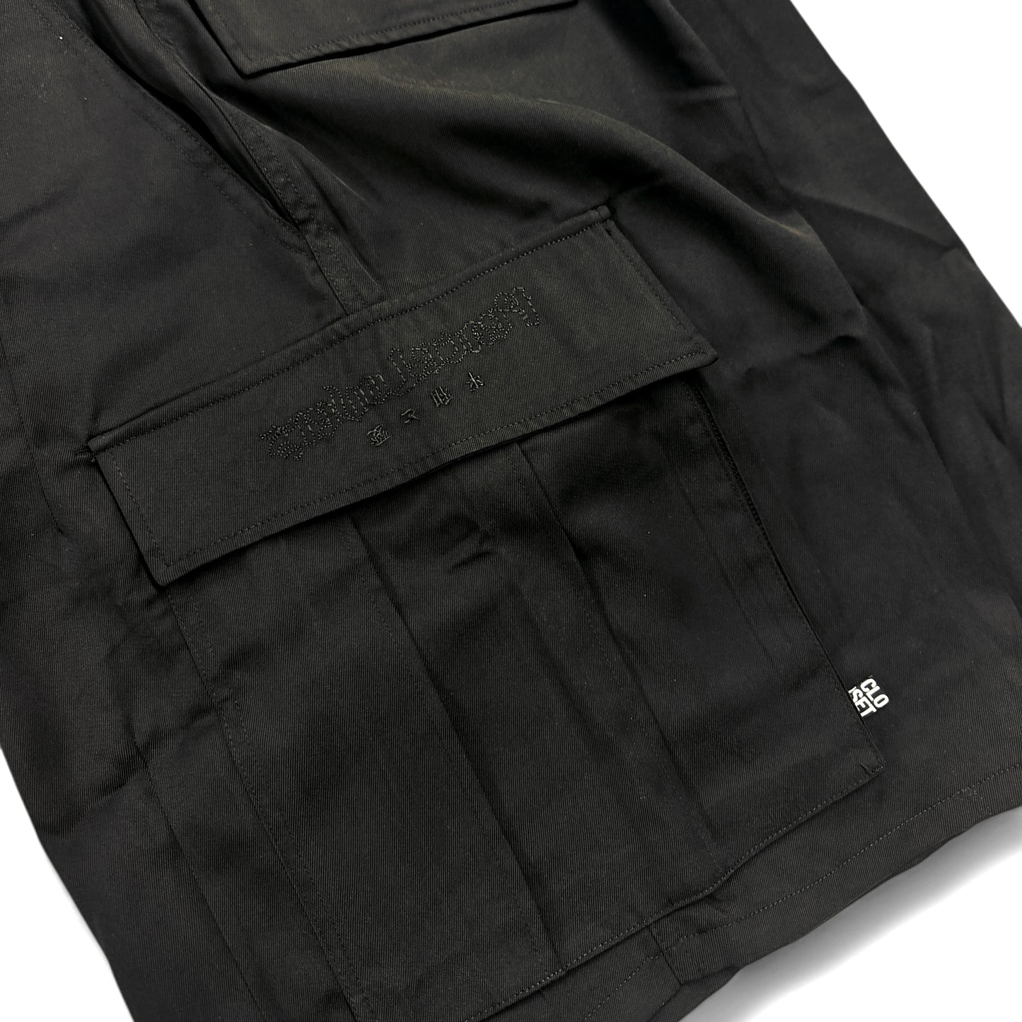“SMILEY FACE” ENZYME WASHED SWEAT SHORTS