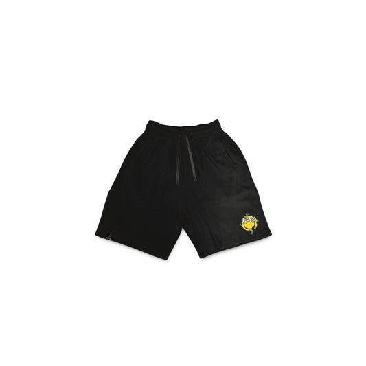 “SMILEY FACE” ENZYME WASHED SWEAT SHORTS