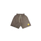 “SMILEY FACE” ENZYME WASHED SWEAT SHORTS