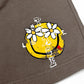 “SMILEY FACE” ENZYME WASHED SWEAT SHORTS