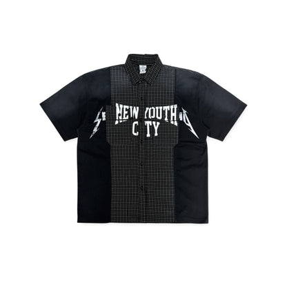“NEW YOUTH CITY” REWORKED SHIRT-COLLAR T-SHIRT