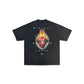 “JESUS LOVES TECHNO MUSIC”WASHED T-SHIRT