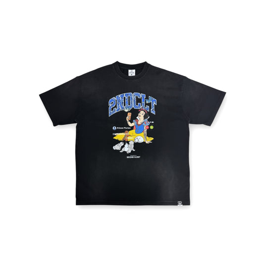 “FACETIME ” SNOW WHITE WASHED T-SHIRT