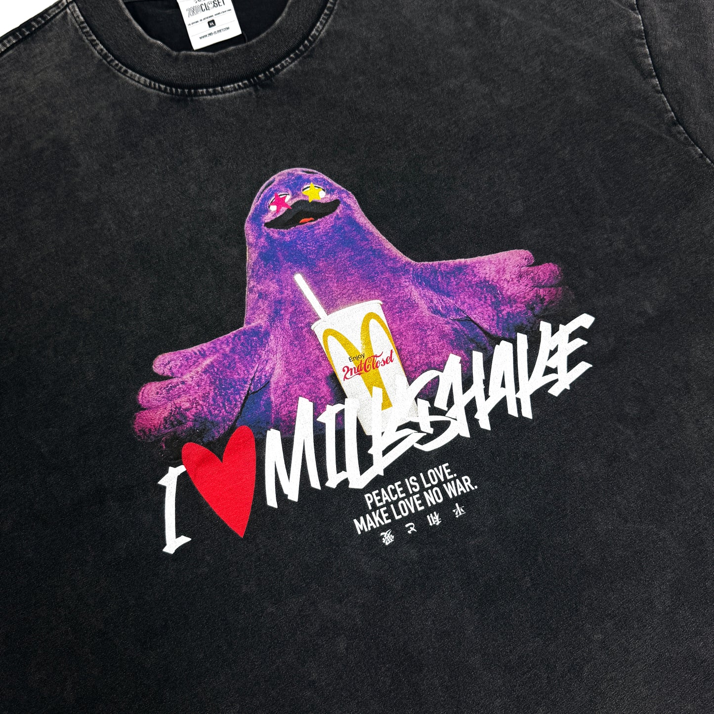 "I LOVE MILKSHAKE" WASHED T-SHIRT