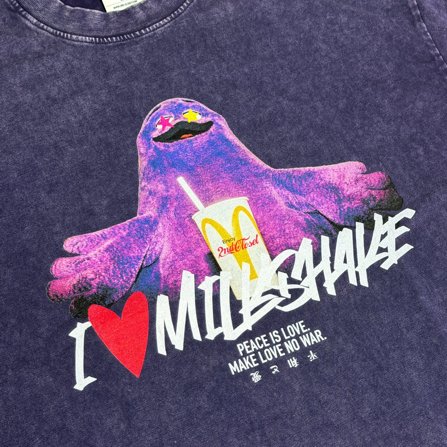 "I LOVE MILKSHAKE" WASHED T-SHIRT