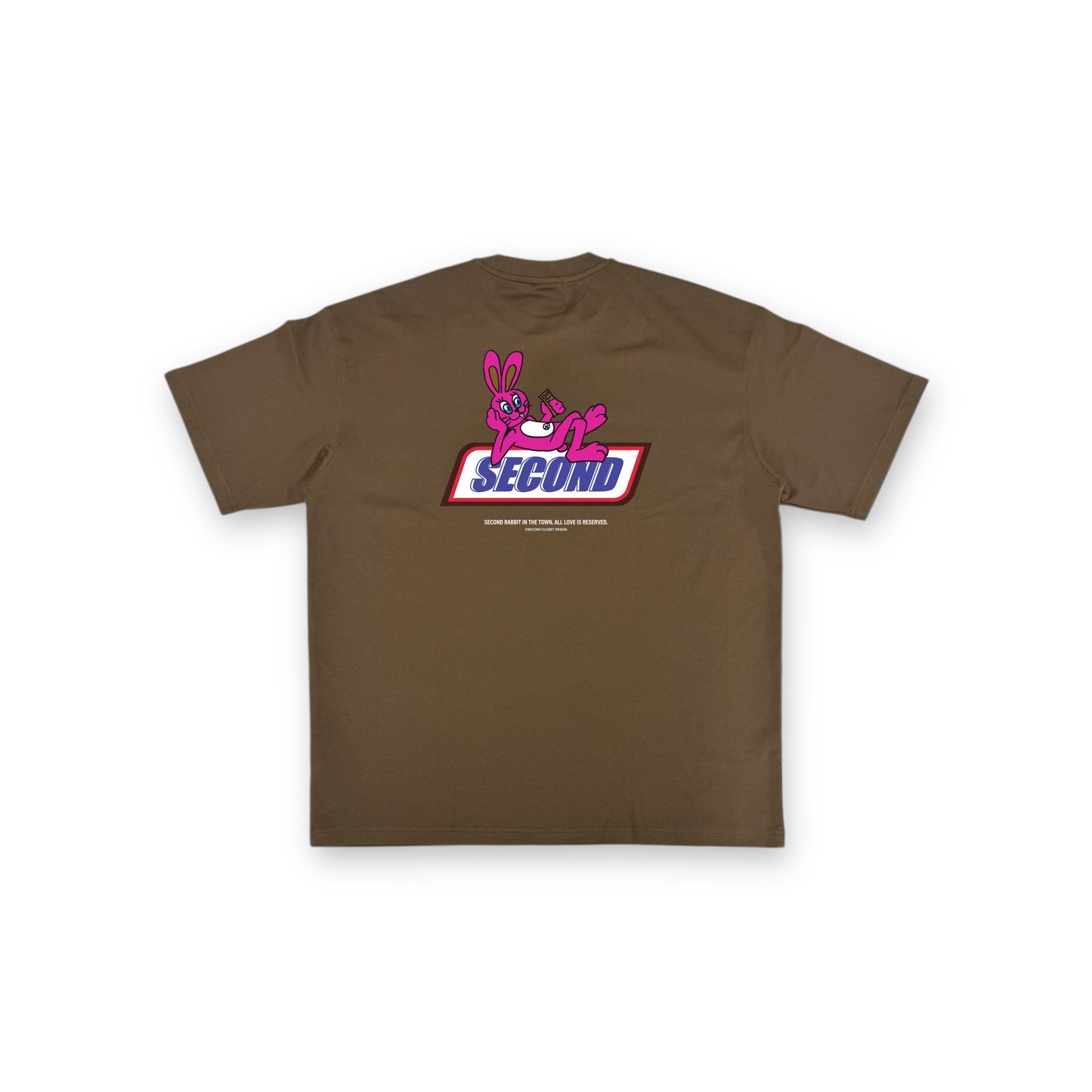 “CHOCO RABBIT” PRINTED WASHED T-SHIRT