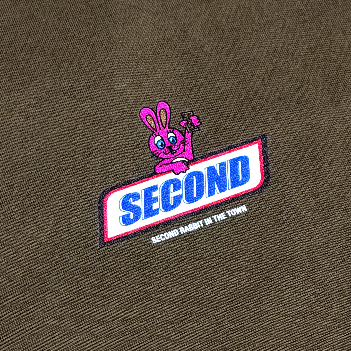 “CHOCO RABBIT” PRINTED WASHED T-SHIRT