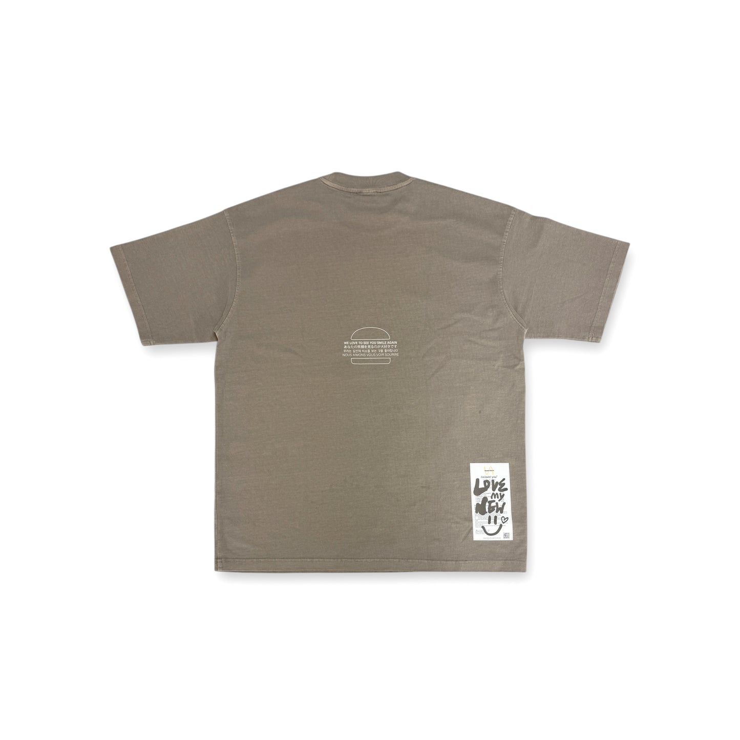 “McRECEIPT” ACID WASHED T-SHIRT