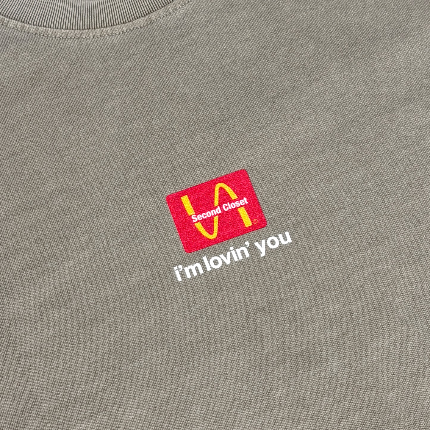 “McRECEIPT” ACID WASHED T-SHIRT