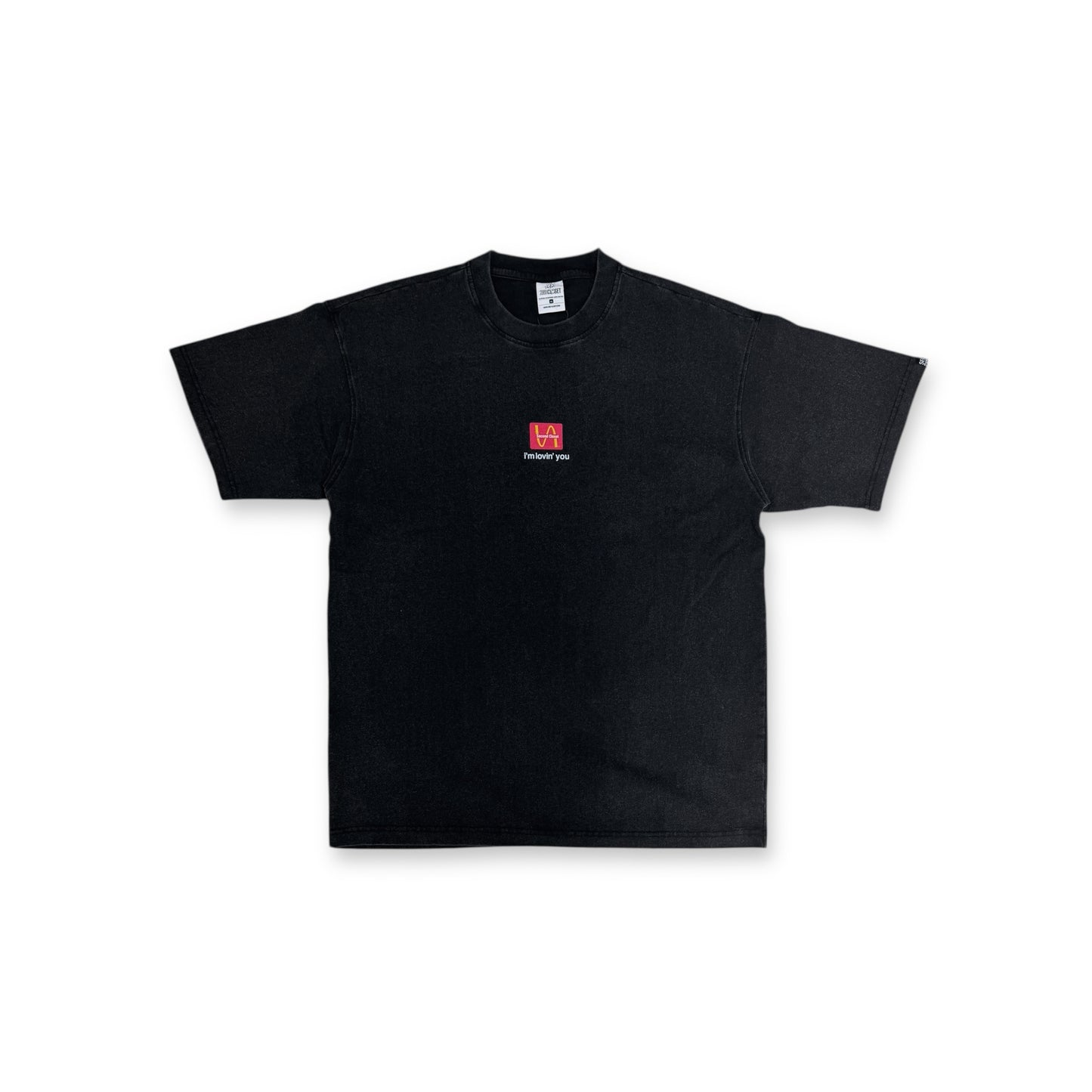 “McRECEIPT” ACID WASHED T-SHIRT