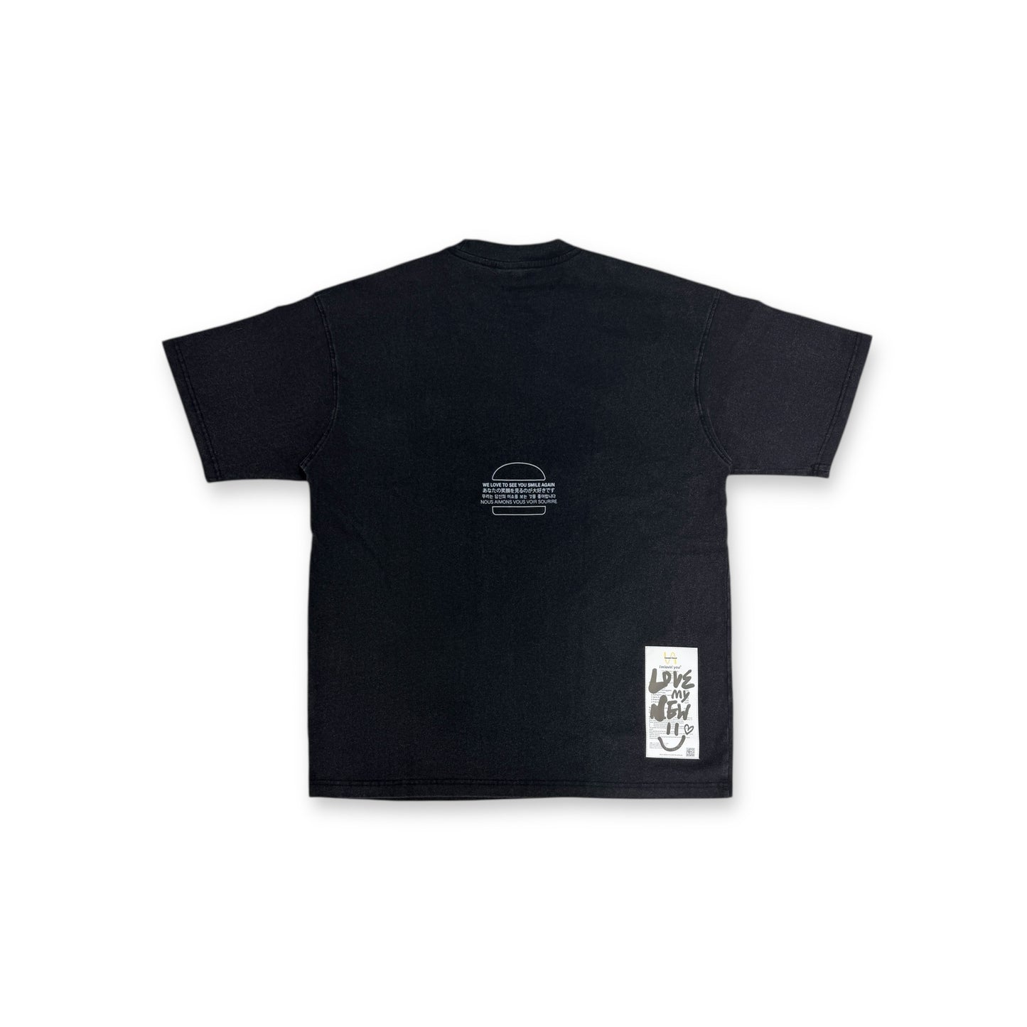 “McRECEIPT” ACID WASHED T-SHIRT