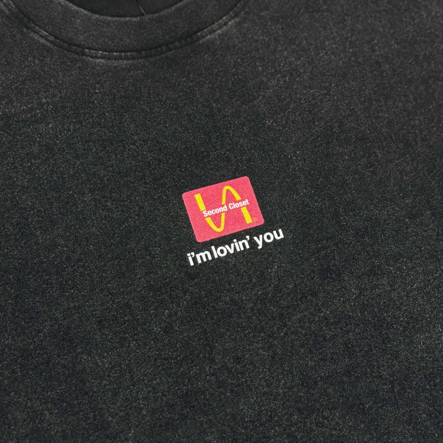 “McRECEIPT” ACID WASHED T-SHIRT