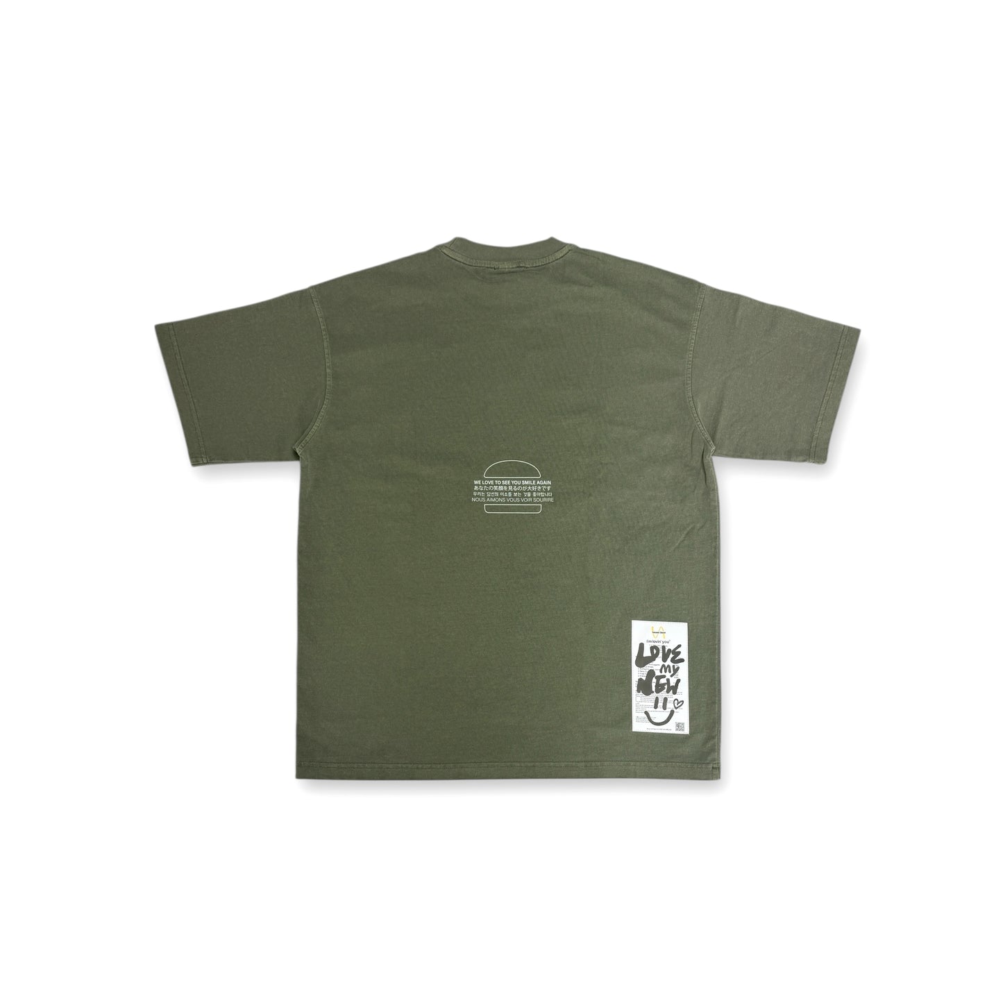 “McRECEIPT” ACID WASHED T-SHIRT