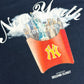 “NY LOVE FRIES” PRINTED WASHED T-SHIRT