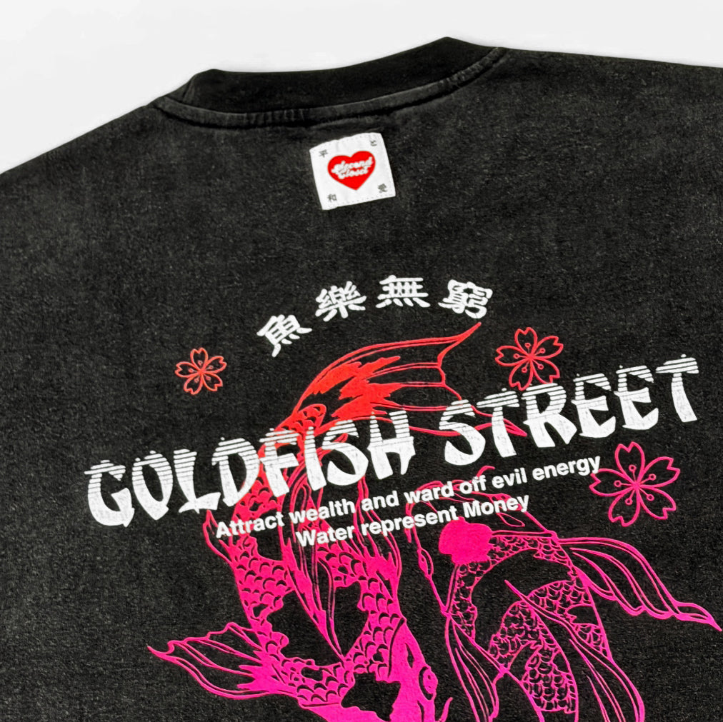 “GOLDFISH STREET”WASHED T-SHIRT