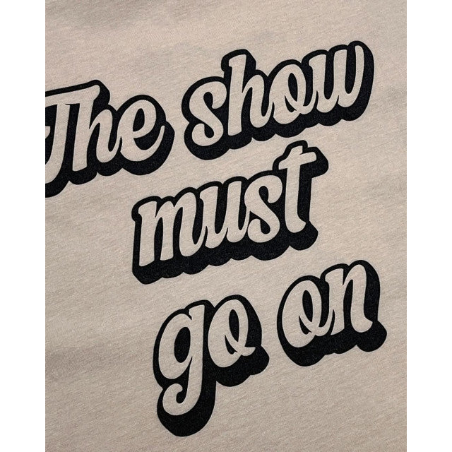 2ND CLOSET "THE SHOW MUST GO ON" PRINTED T-SHIRT