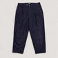 WOODBLOCK 2TUCK STRIPE WOOL TROUSER - NAVY