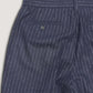 WOODBLOCK 2TUCK STRIPE WOOL TROUSER - NAVY
