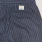 WOODBLOCK 2TUCK STRIPE WOOL TROUSER - NAVY