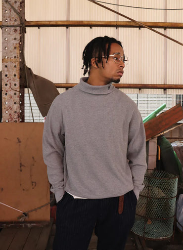 WOODBLOCK THERMAL TURTLE NECK - GREY