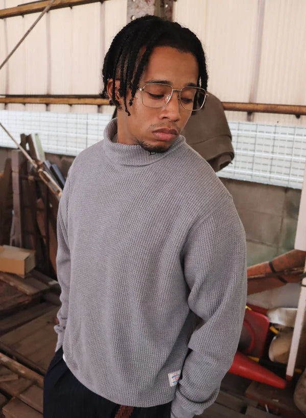 WOODBLOCK THERMAL TURTLE NECK - GREY