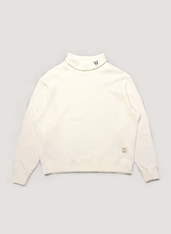 WOODBLOCK THERMAL TURTLE NECK - WHITE