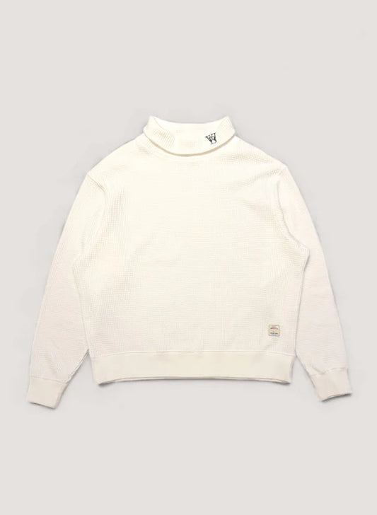 WOODBLOCK THERMAL TURTLE NECK - WHITE