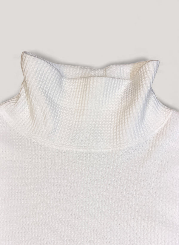 WOODBLOCK THERMAL TURTLE NECK - WHITE