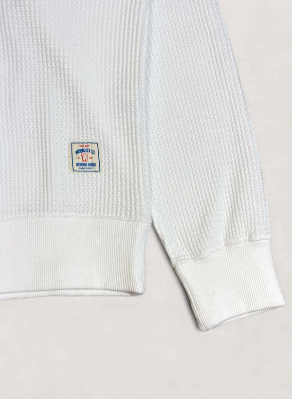 WOODBLOCK THERMAL TURTLE NECK - WHITE